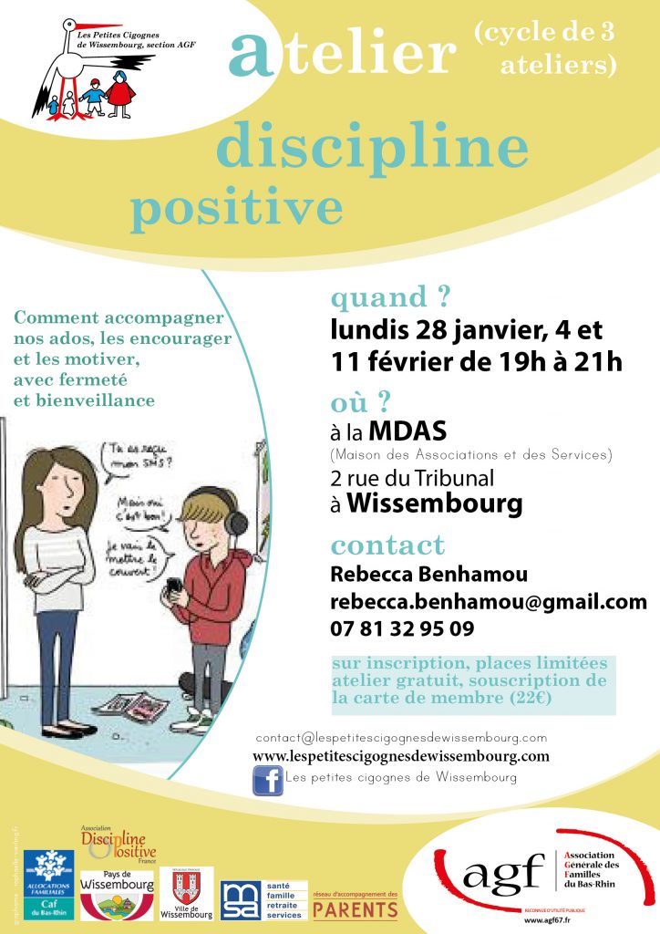 AFFICHE ATELIER DISCIPLINE POSITIVE JANV 2019